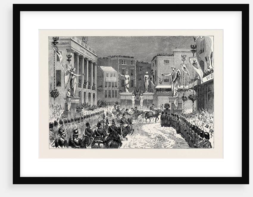 The Royal Entry Into London: The Procession at the Foot of Regent Street 1874 by Anonymous