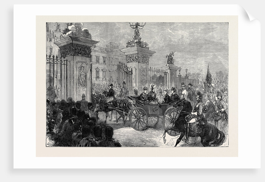 The Royal Entry Into London: The Procession at Buckingham Palace 1874 by Anonymous