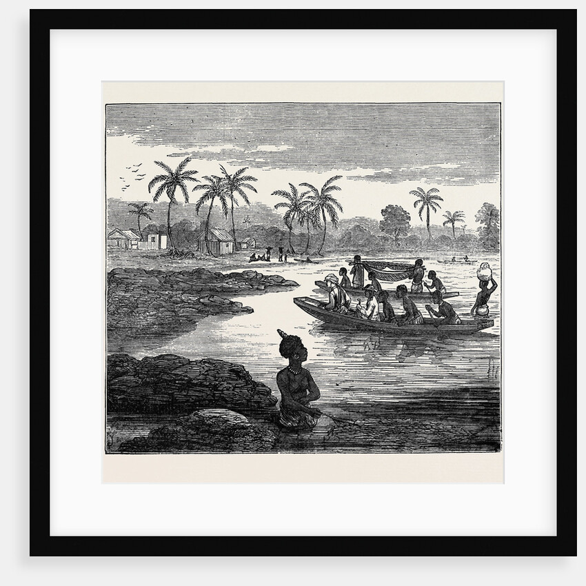 Crossing the Sweet River Near Elmina 1874 by Anonymous
