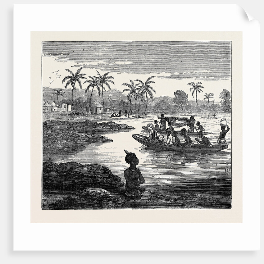 Crossing the Sweet River Near Elmina 1874 by Anonymous