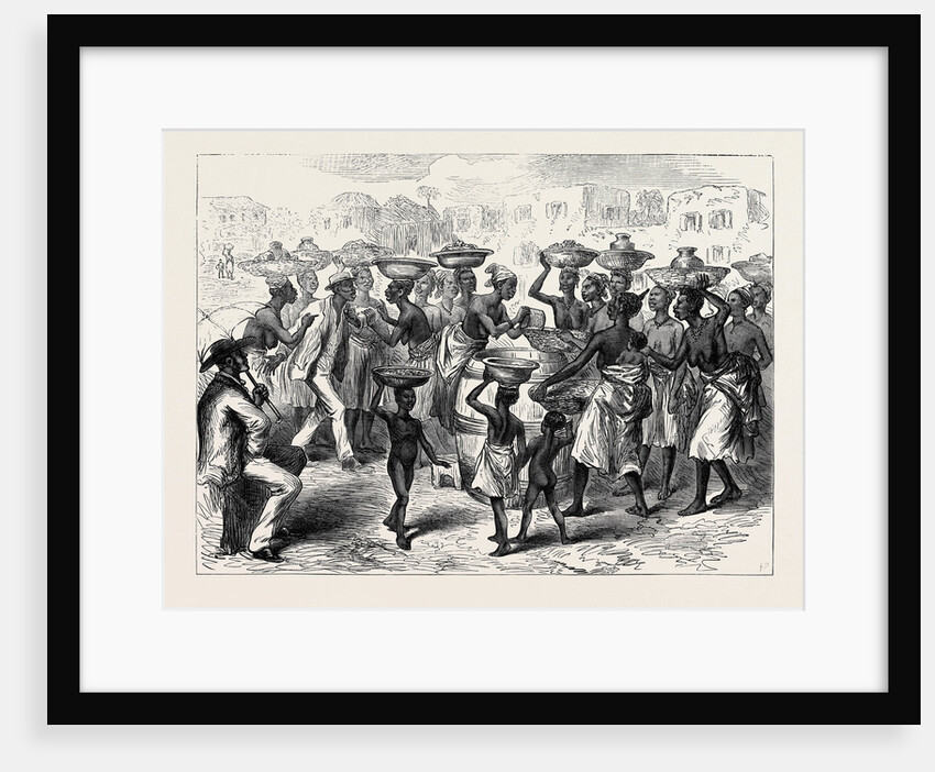 The Ashantee War: Selling Indian Corn in the Streets of Cape Coast Castle 1874 by Anonymous