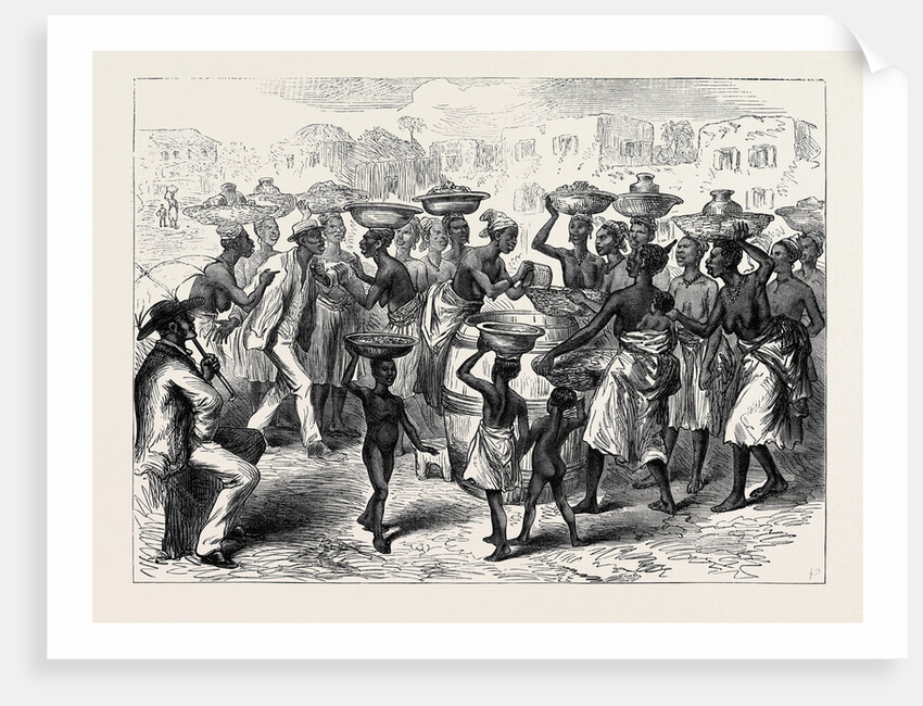 The Ashantee War: Selling Indian Corn in the Streets of Cape Coast Castle 1874 by Anonymous
