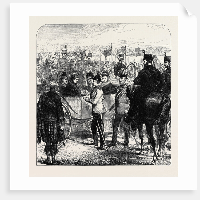 Review at Windsor: The Queen Presenting the Cross of St. Michael and St. George to Sir Garnet Wolseley 1874 by Anonymous