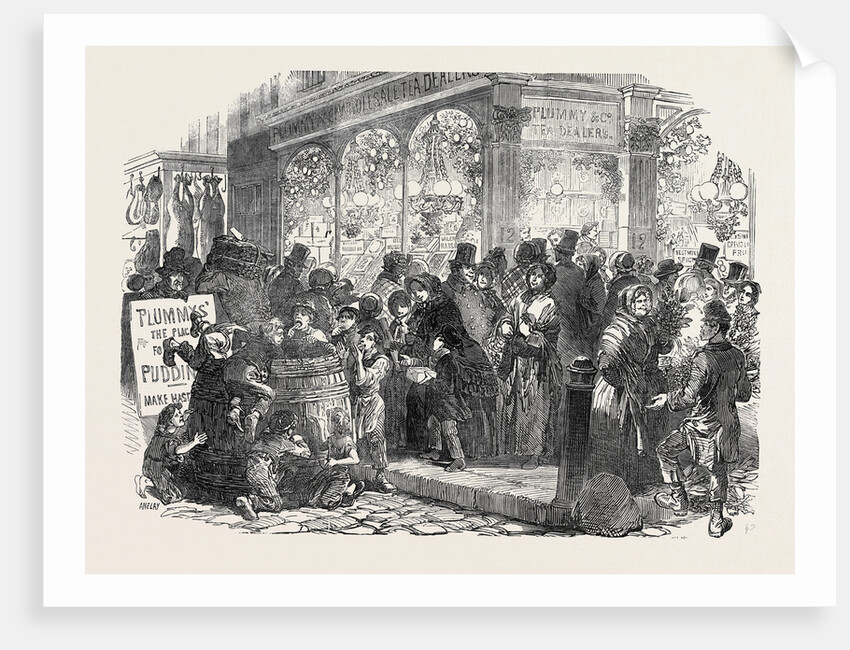 Grocer's Shop at Christmas by Anonymous