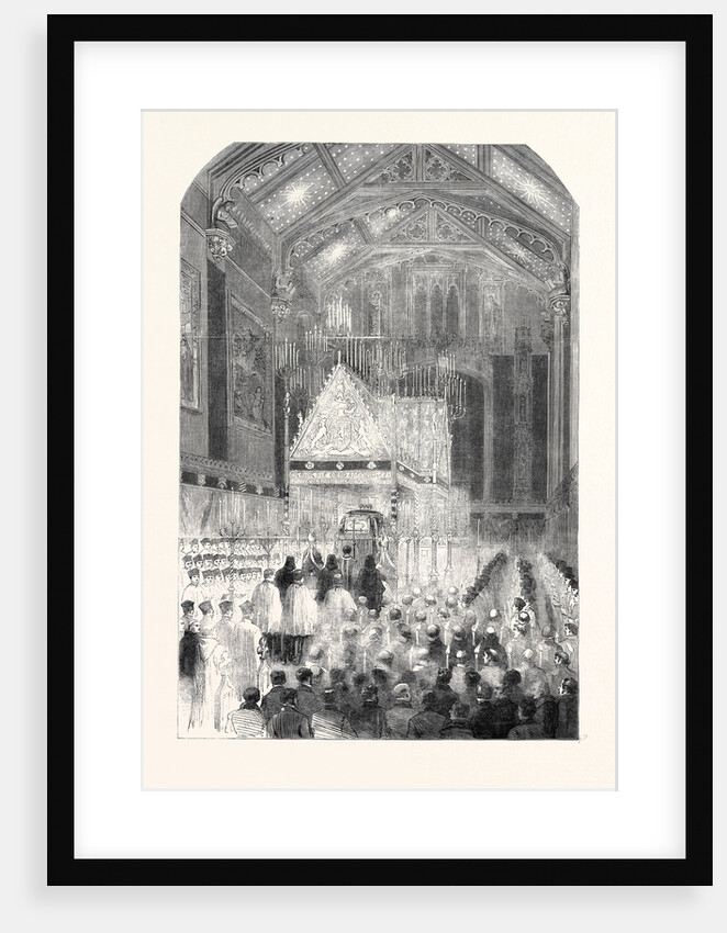 The Remains of the Late Earl of Shrewsbury Lying in State, in St. Peter's Chapel, Alton Towers, 1852 by Anonymous