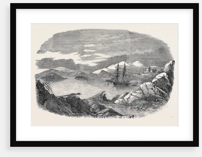 Fiskernoes, a Danish Settlement, in the South of Greenland, with the Isabel at Anchor by Anonymous