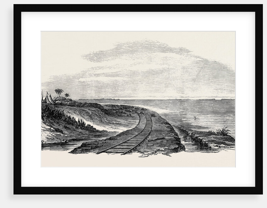 Railway Works, and Temporary Rails, Near Alexandria by Anonymous