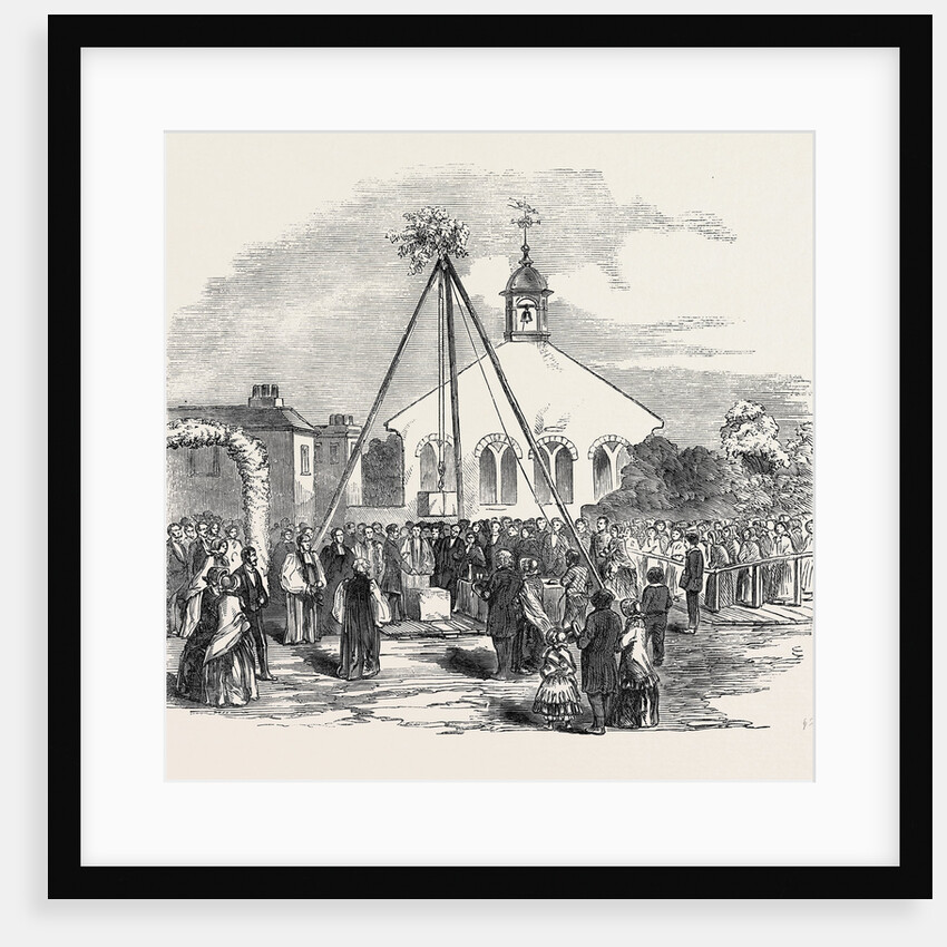 His Royal Highness Prince Albert Laying the Foundation-Stone of a New Chapel-of-Ease, at Eton. by Anonymous