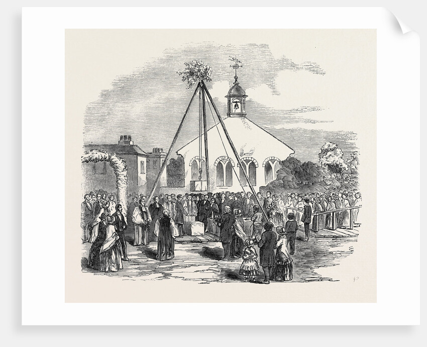 His Royal Highness Prince Albert Laying the Foundation-Stone of a New Chapel-of-Ease, at Eton. by Anonymous