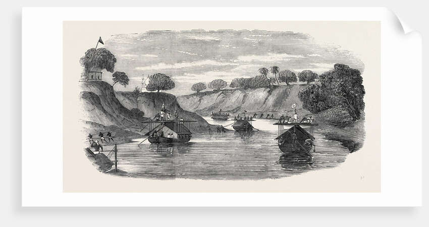 The Regiment of Loodianah (Gordon's Sikhs) on Their Voyage Down the Goumtee from Lucknow, to Embark at Calcutta for Rangoon, 1852 by Anonymous