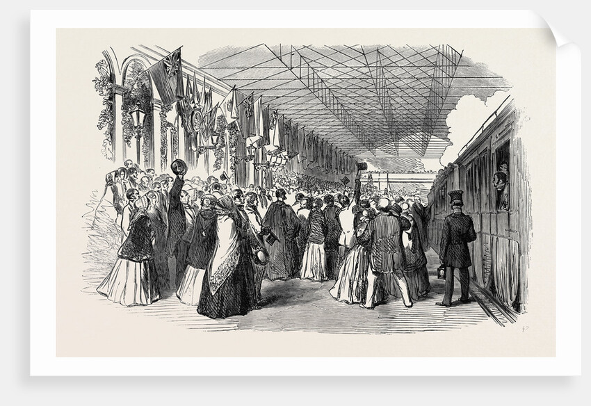 Reception of Queen Victoria at the Chester Station, 1852 by Anonymous