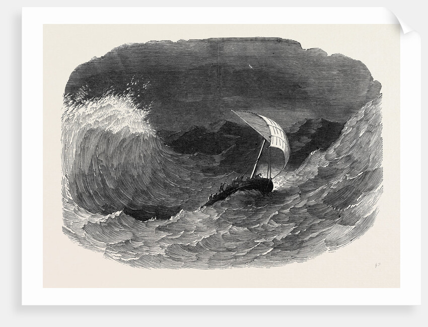 Extreme Peril of the Castor's Launch, Sent to Survey the Birkenhead Rock, 1852 by Anonymous