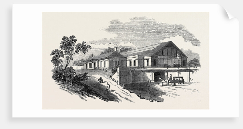 The Oxford and Birmingham Railway: The Leamington Station, 1852 by Anonymous