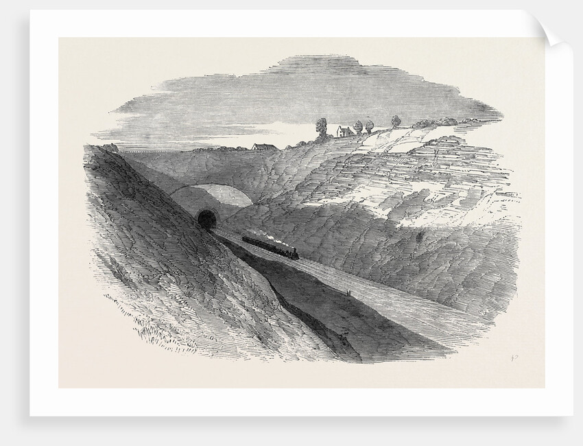 The Oxford and Birmingham Railway: Cutting at Harbury, 1852 by Anonymous