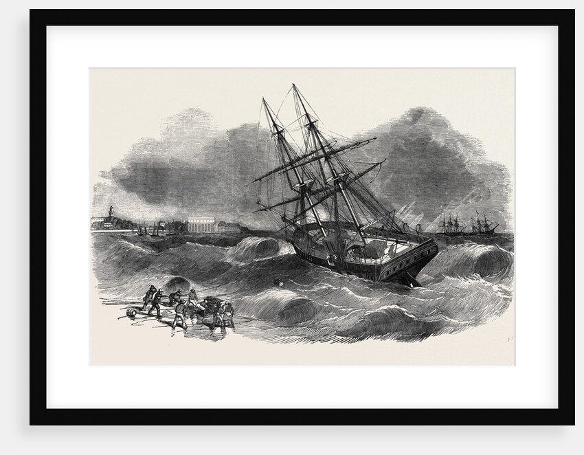Wreck of the English Brig Hebe, in the Colombo Roads, Ceylon by Anonymous