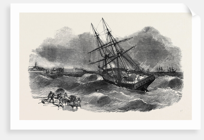 Wreck of the English Brig Hebe, in the Colombo Roads, Ceylon by Anonymous