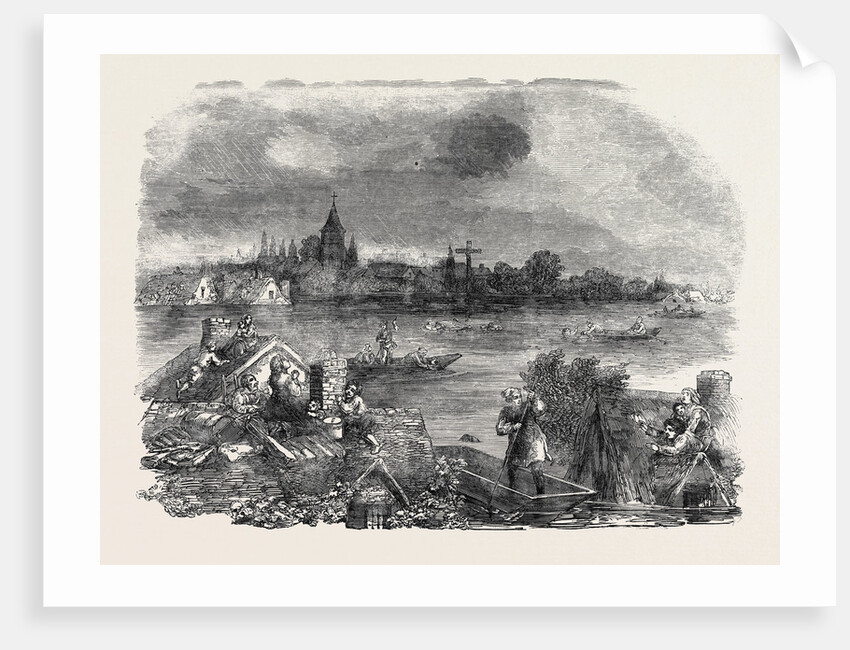 The Village of Boucharge Inundated by the Rhone, 1852 by Anonymous