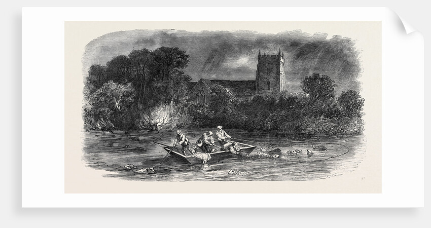 The Inundations in Worcestershire: The Inundation at Powick Ham, 1852 by Anonymous