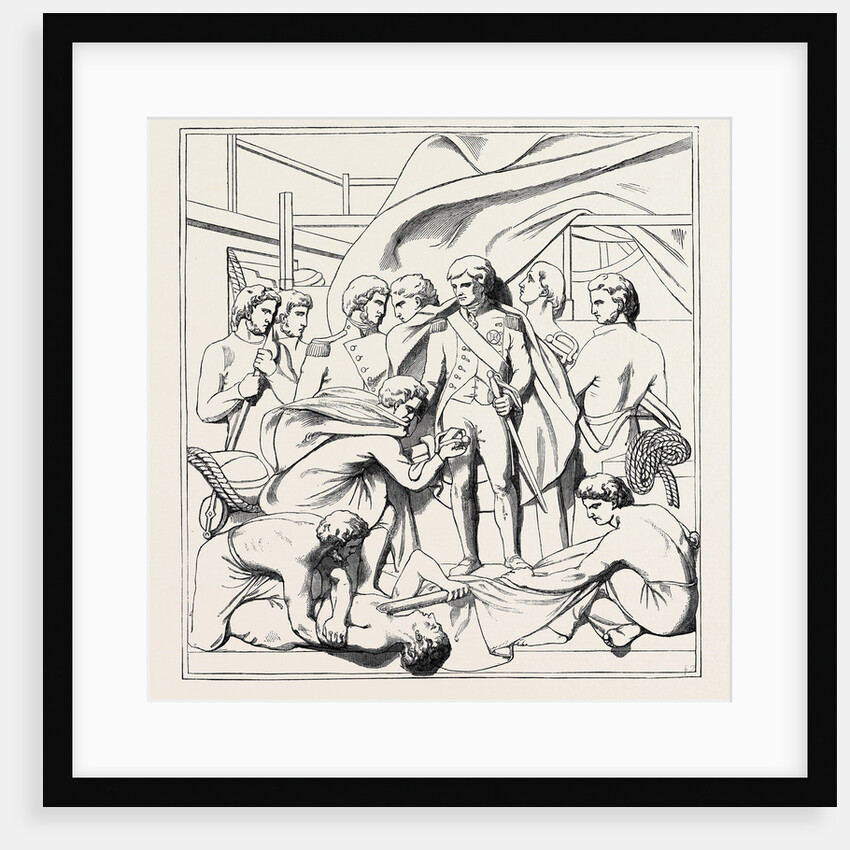 Bas Relief of the Nelson Column, Nelson Receiving the Officers' Swords after the Battle of St. Vincent by Anonymous