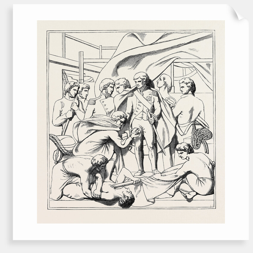 Bas Relief of the Nelson Column, Nelson Receiving the Officers' Swords after the Battle of St. Vincent by Anonymous