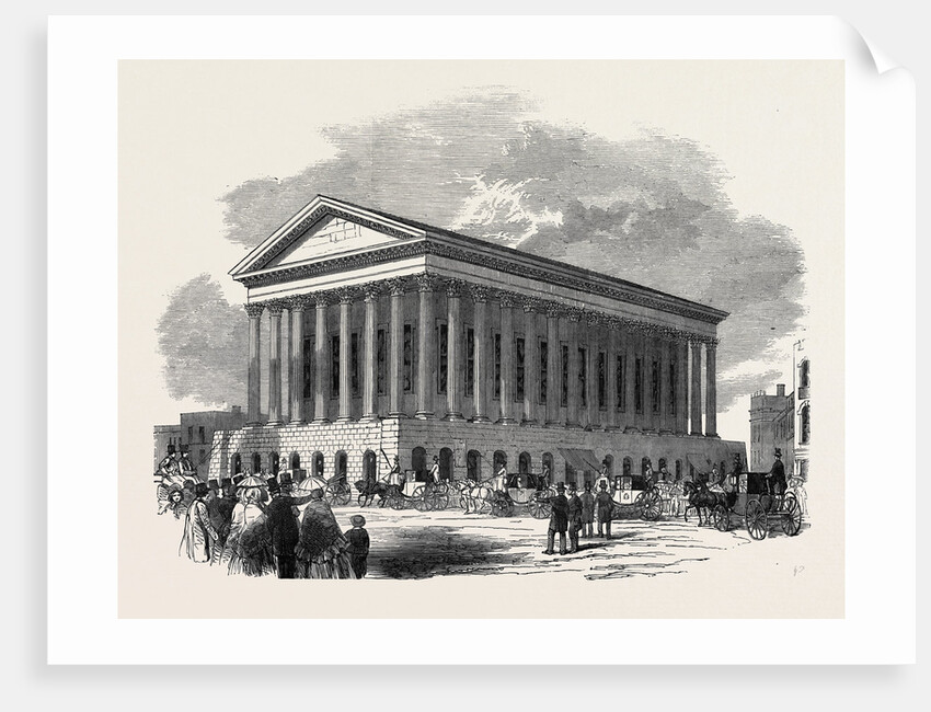 Birmingham Musical Festival, Arrival of the Company at the Town Hall, 1852 by Anonymous