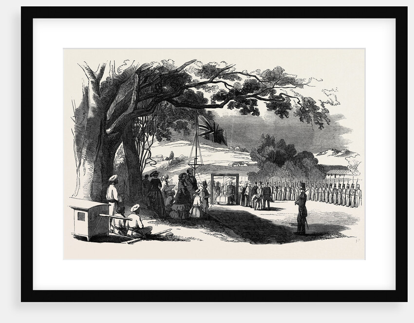 Ceremony of Laying the Foundation Stone of the New Barracks on the Neilgherry Hills, 1852 by Anonymous