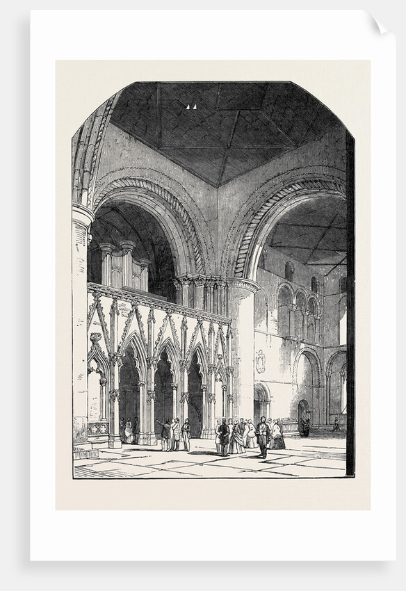 Meeting of the British Archaeological Association, Newark: Interior of Southwell Minster by Anonymous