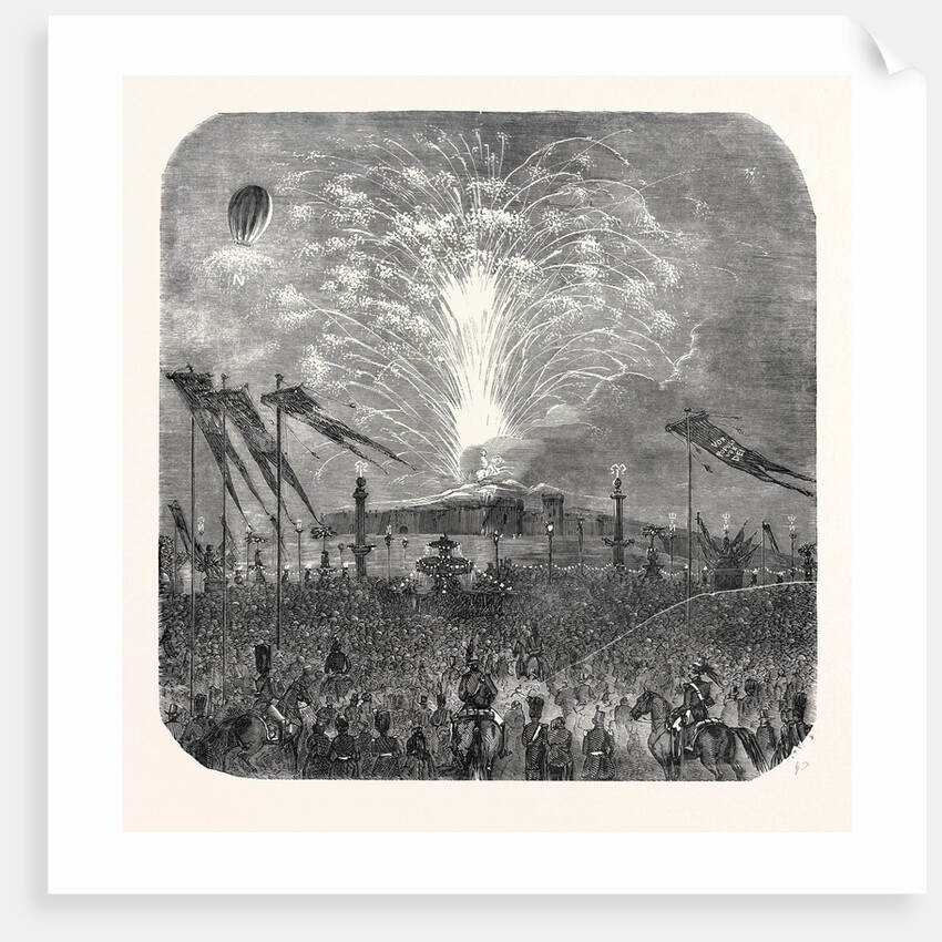 Fireworks in the Place De La Concorde, 1852 by Anonymous
