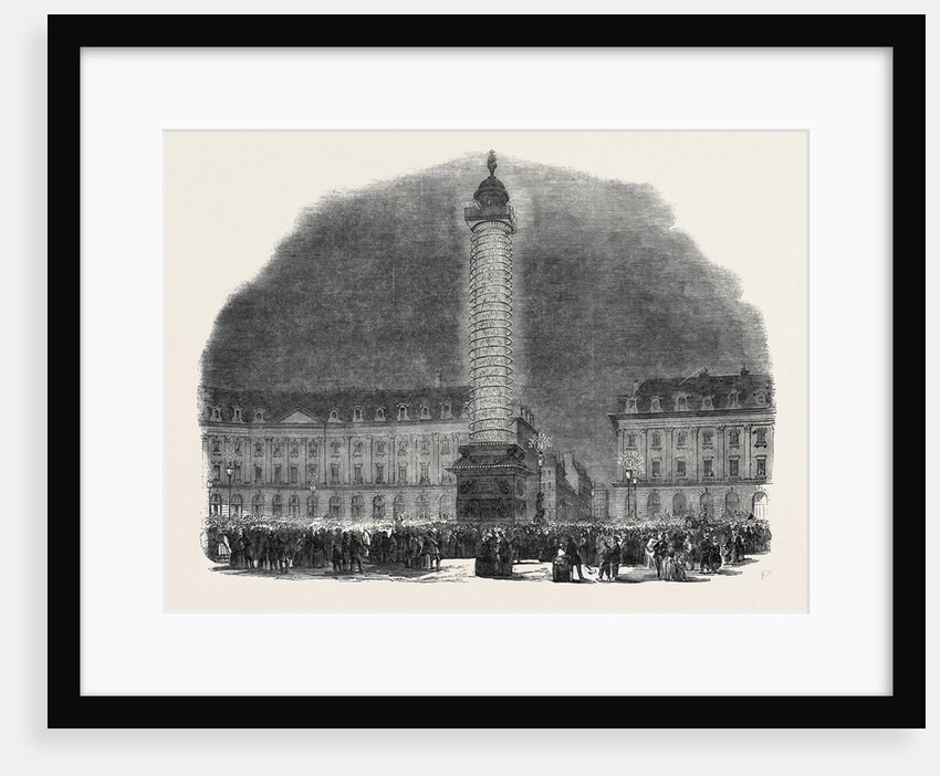 The Column in the Place Vendome, Illuminated, 1852 by Anonymous