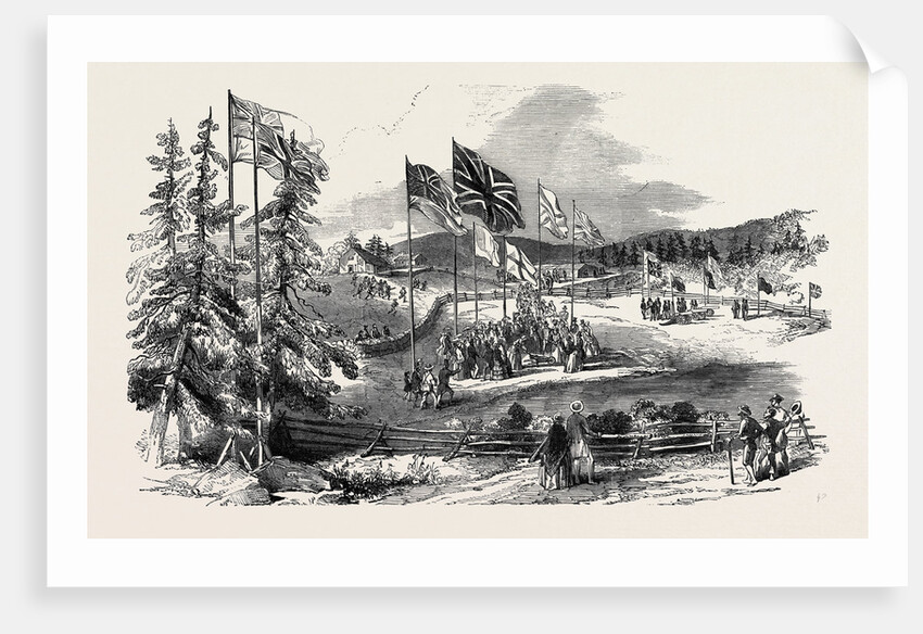 Commencement of the St. Andrew's and Quebec Railway, 1852 by Anonymous