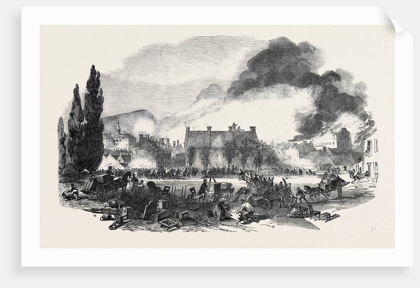 Great Fire at Montreal, Sketched from the North Corner of the Champ De Mars, 1852 by Anonymous