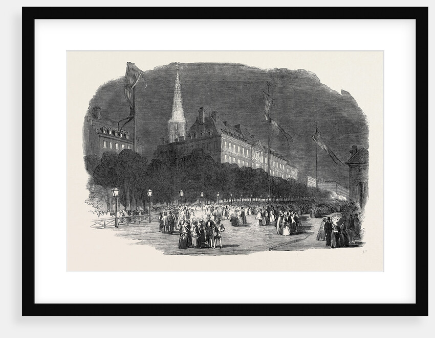 Fete at Strasbourg: The Illumination at Strasbourg, 1852 by Anonymous