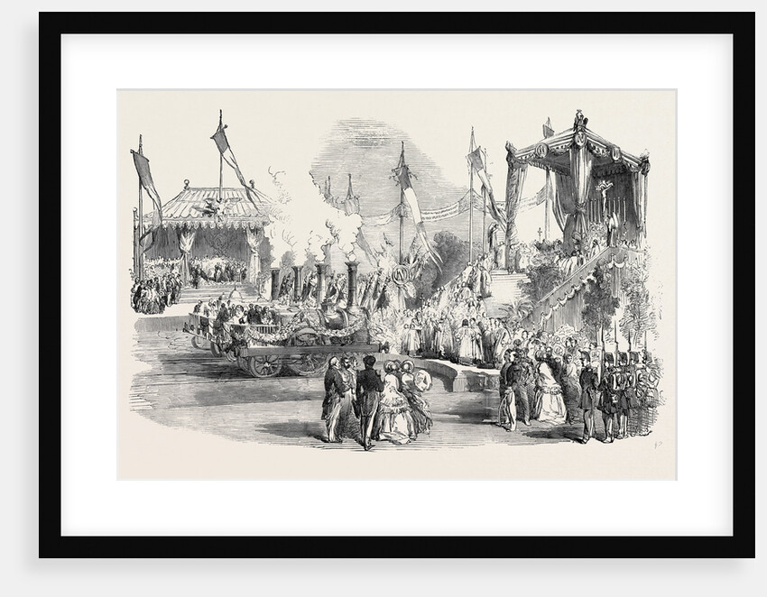 Fete at Strasbourg: Benediction of the Locomotive Engines, at the Railway Terminus, Strasbourg, 1852 by Anonymous