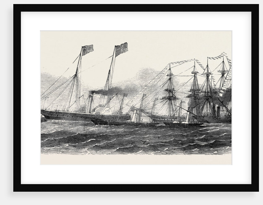 Her Majesty's Cruise, the Royal Squadron Leaving the Isle of Wight, 1852 by Anonymous