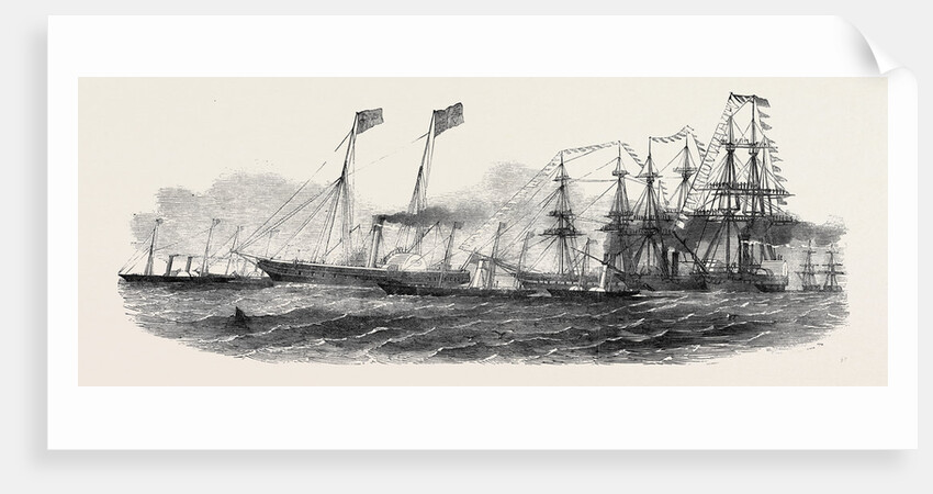 Her Majesty's Cruise, the Royal Squadron Leaving the Isle of Wight, 1852 by Anonymous