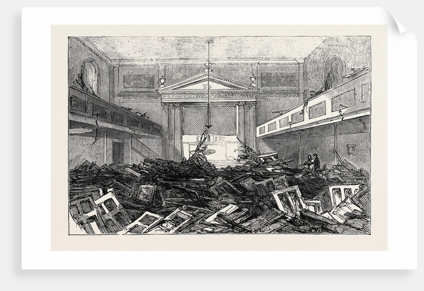 The Riot at Stockport: Interior of the Roman Catholic Chapel at Edgeley, 1852 by Anonymous