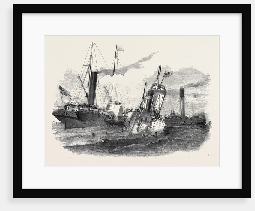Collision Between the Duchess of Kent and the Ravensbourne Steamers, Off Northfleet Point, 1852 by Anonymous