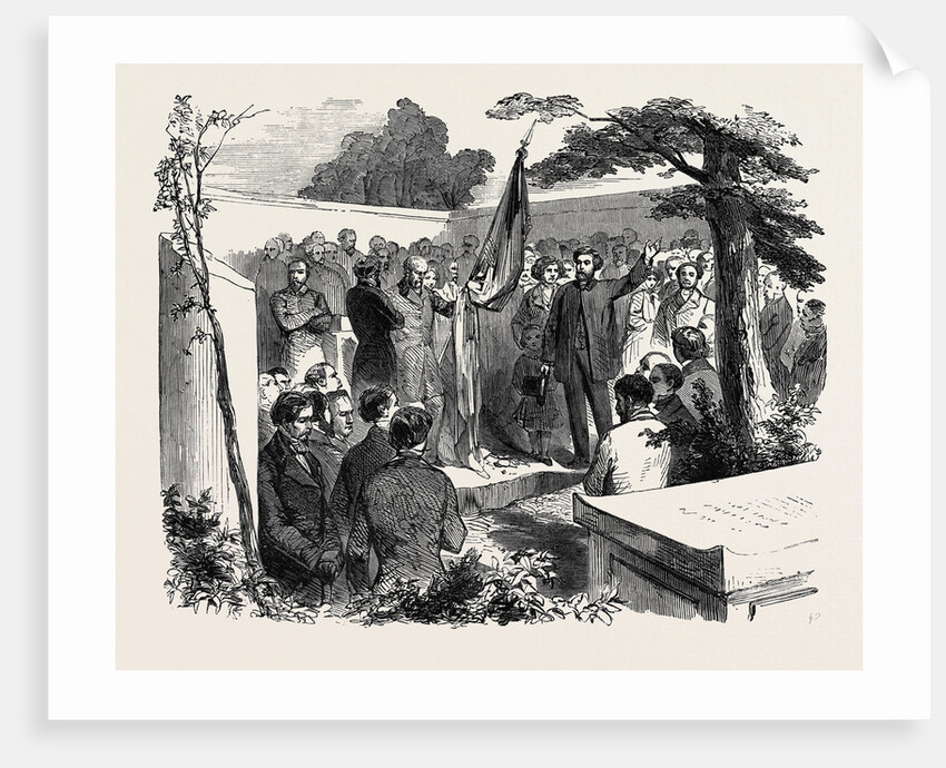 Eloge Over the Grave of a French Refugee, St. John's Wood Cemetery, 1852 by Anonymous