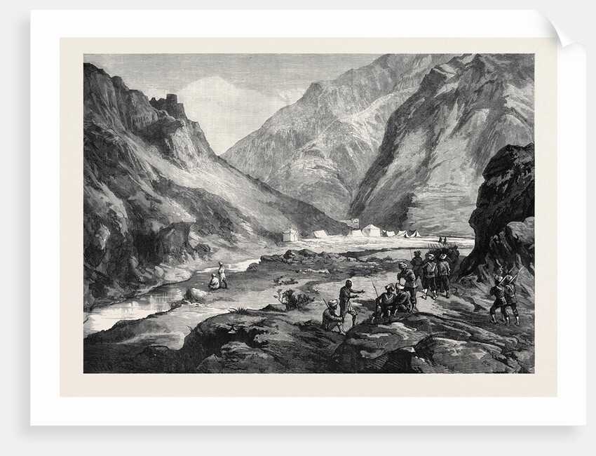 The Afghan War: Pass of Ali Musjid in the Khyber with Advanced Guard of the 14th Sikhs 1879 by Anonymous