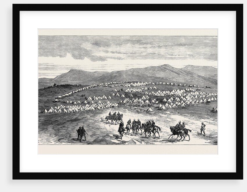 The Zulu War: Camp of 13th and 90th Regiments at Eland's Neck Transvaal Border of Zululand 1879 by Anonymous