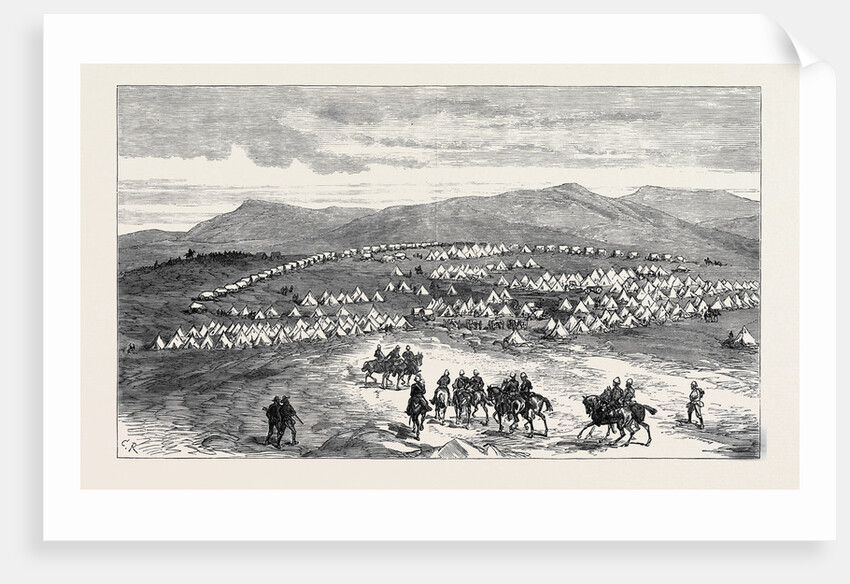 The Zulu War: Camp of 13th and 90th Regiments at Eland's Neck Transvaal Border of Zululand 1879 by Anonymous
