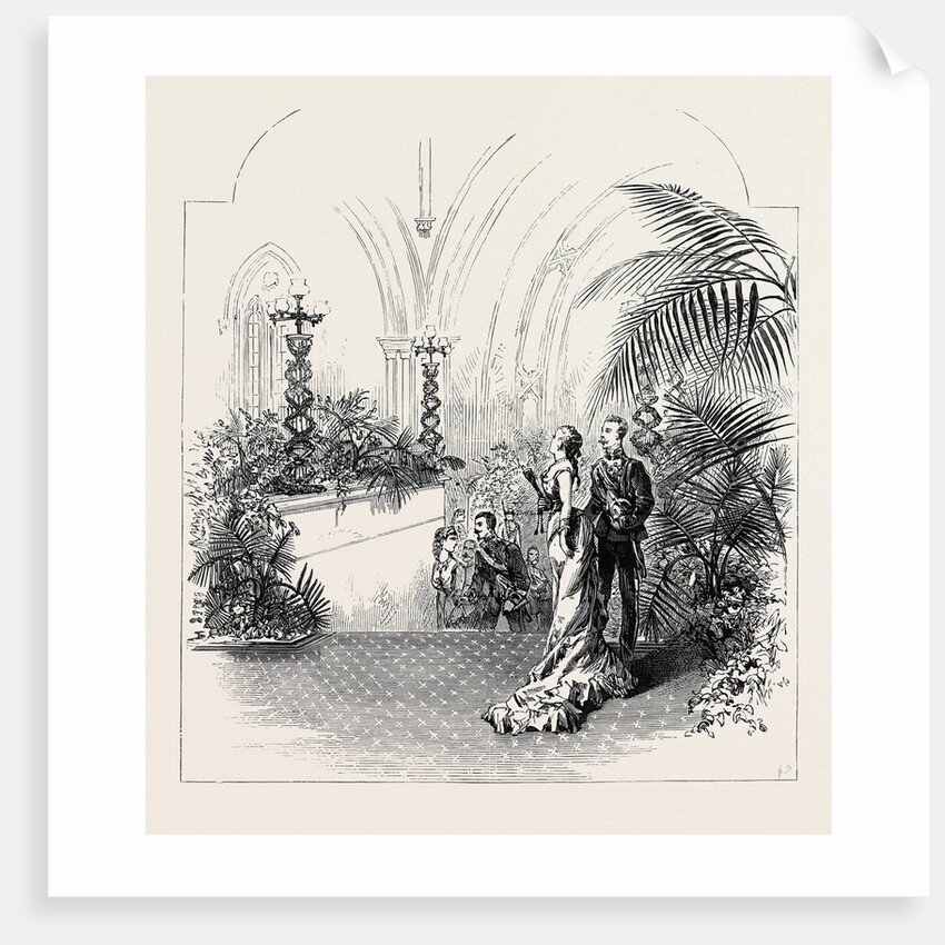 Marriage of the Duke of Connaught: Grand Staircase Leading to St. George's Hall 1879 by Anonymous