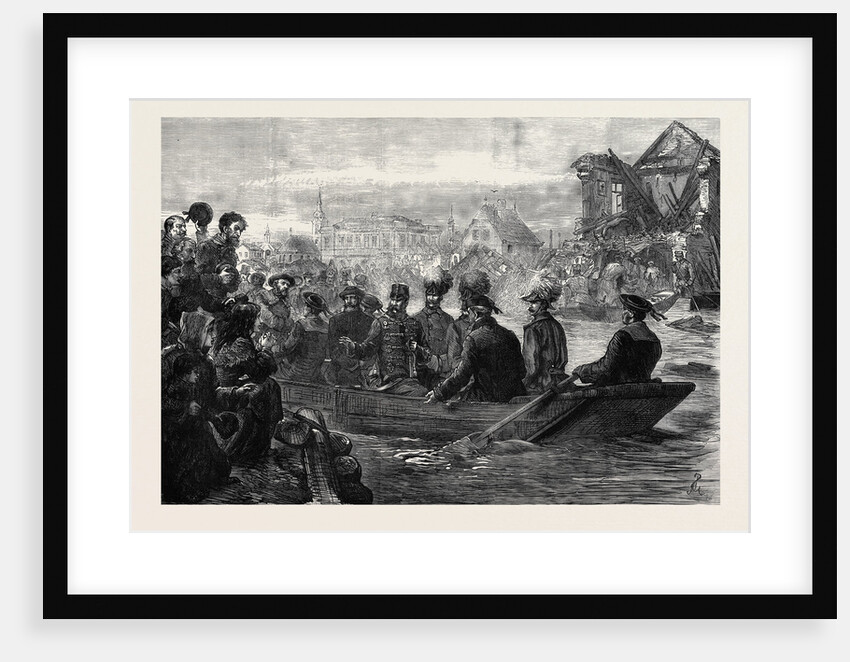 The Great Flood in Hungary: The Emperor of Austria Visiting Szegedin During the Inundation 1879 by Anonymous