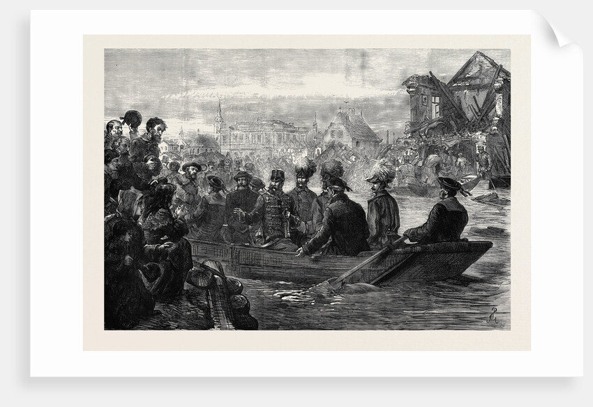 The Great Flood in Hungary: The Emperor of Austria Visiting Szegedin During the Inundation 1879 by Anonymous