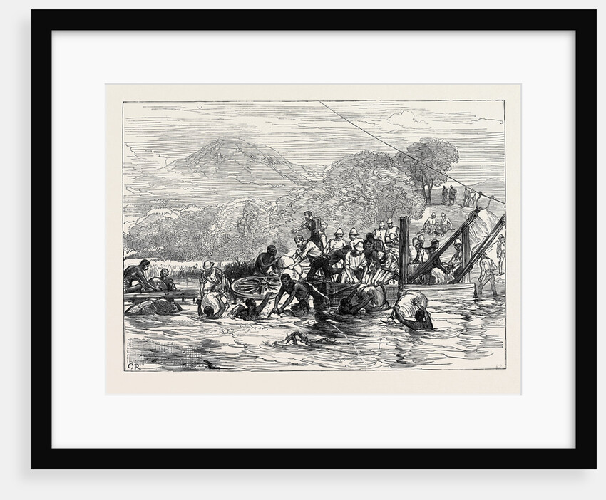 The Zulu War: Troops on Their Way to the Front Difficulties of Transport 1879 by Anonymous