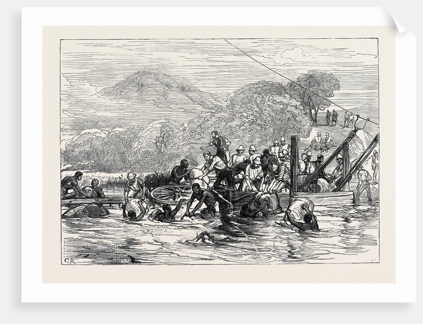 The Zulu War: Troops on Their Way to the Front Difficulties of Transport 1879 by Anonymous