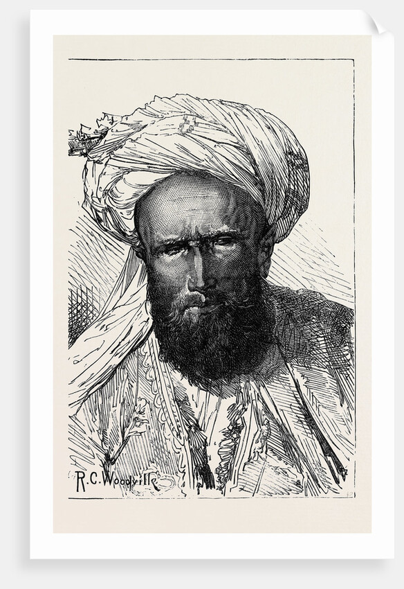The War in Afghanistan: Men of Different Afghan Tribes: Mahaz Khan (a Tajik) Khan of Pesh Bolak 1879 by Anonymous