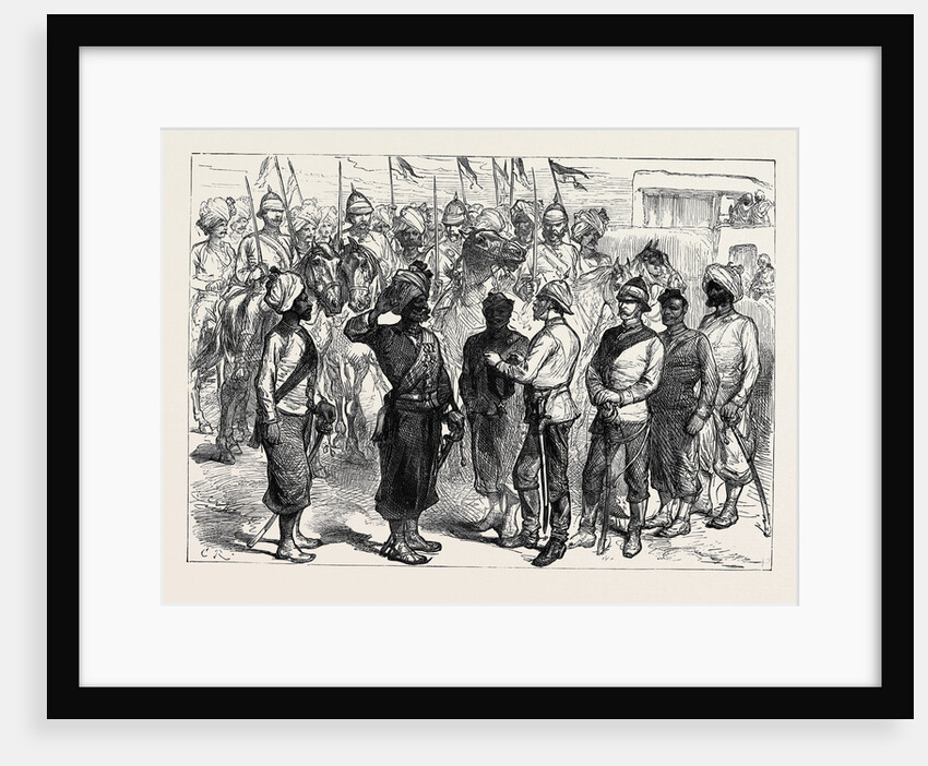 The Afghan War: Decorating a Native Soldier with the Order of British India at Khelat-I-Ghilzai 1879 by Anonymous
