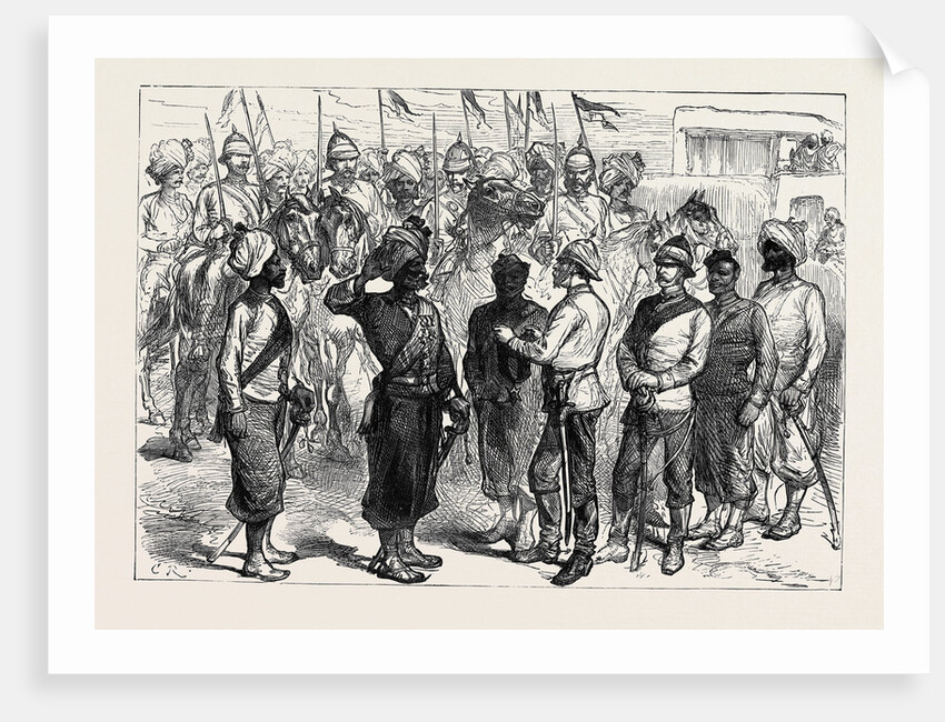 The Afghan War: Decorating a Native Soldier with the Order of British India at Khelat-I-Ghilzai 1879 by Anonymous