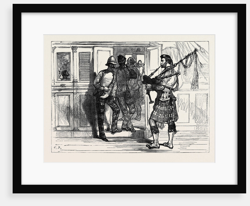 En Route to the Zulu War: The Mess-Piper of the 91st on Board the Pretoria 1879 by Anonymous
